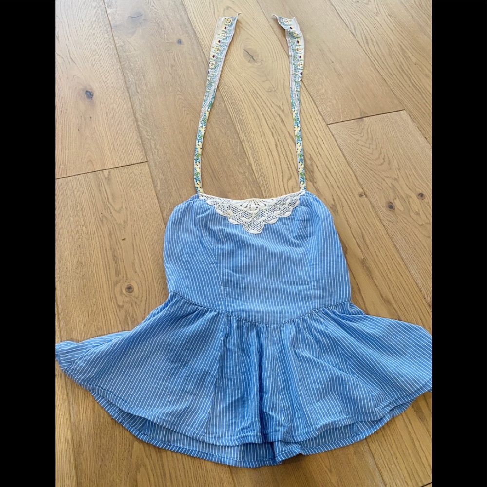 Vintage! Free People peplum backless top like new